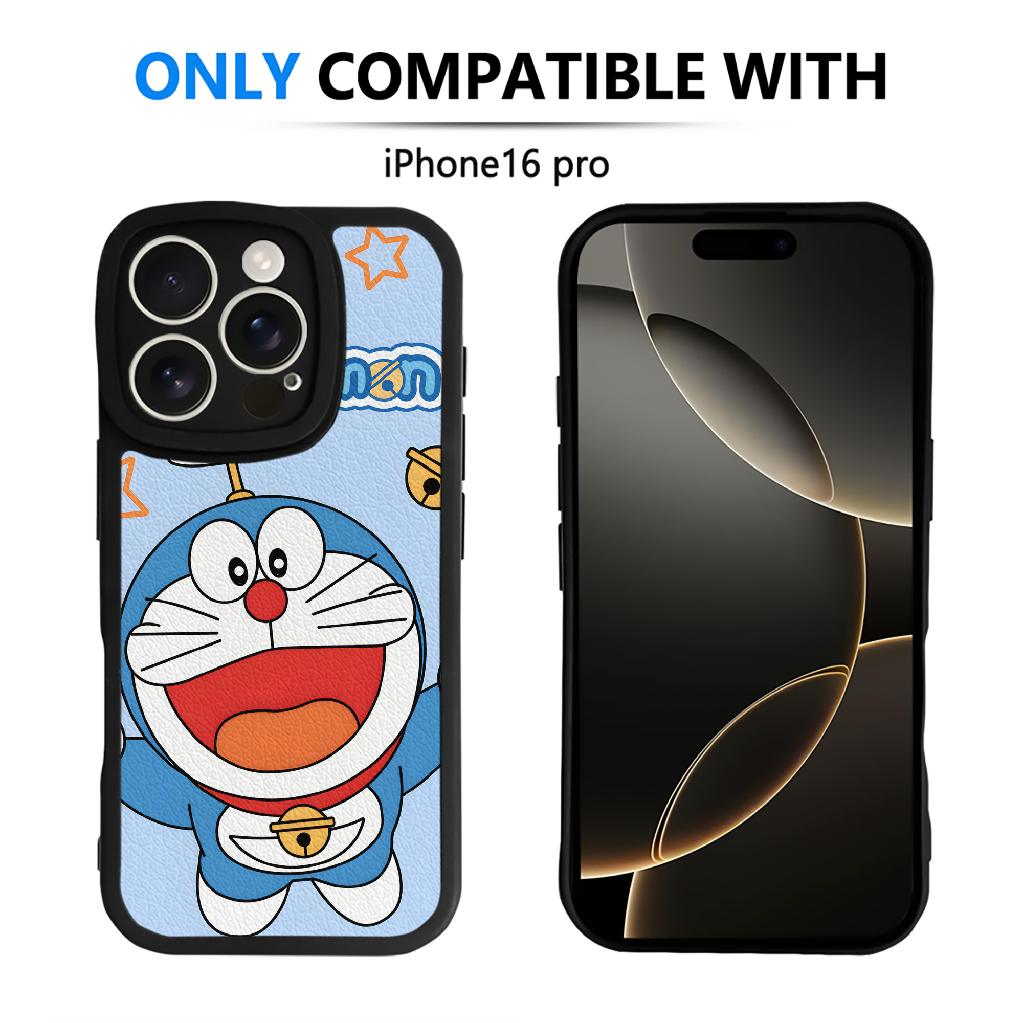 （画像用） ドラえもん Doraemon 【iPhone 16シリーズ対応】シリコンスマホケース（レザー調） 材質：シリコン
